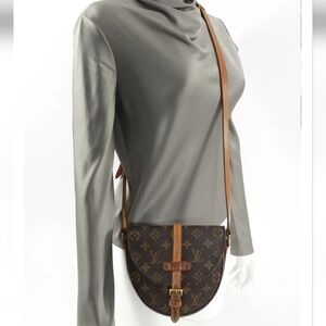 Authentic Louis Vuitton Mini Chantilly Brown and Tan Monogram Crossbody Bag